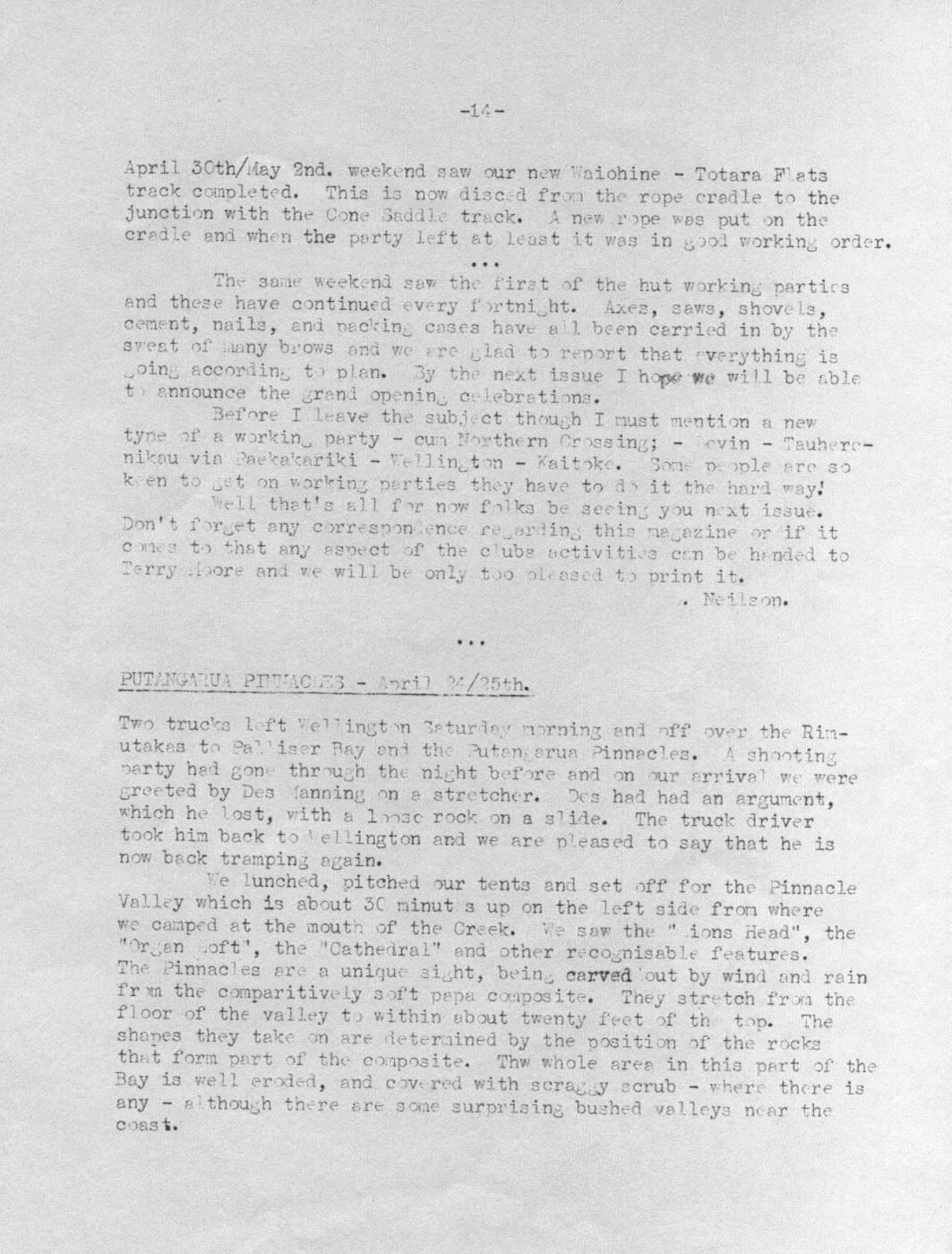 Scanned journal page 1 of 2: Putangarua Pinnacles