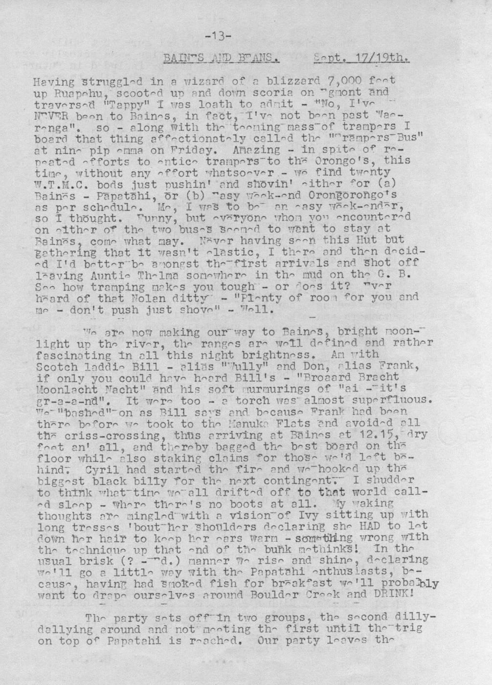 Scanned journal page 1 of 4: Bains and Beans