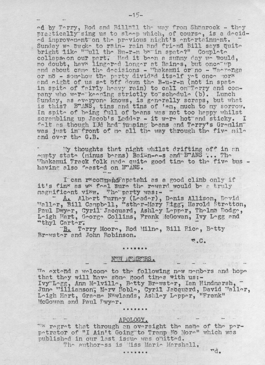 Scanned journal page 4 of 4: Bains and Beans