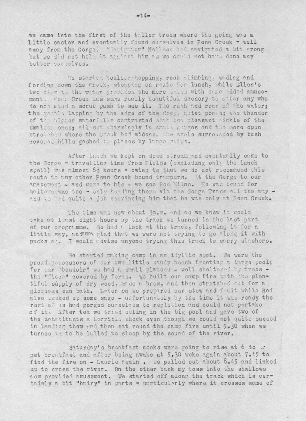 Scanned journal page 2 of 3: The Return to Penn Creek