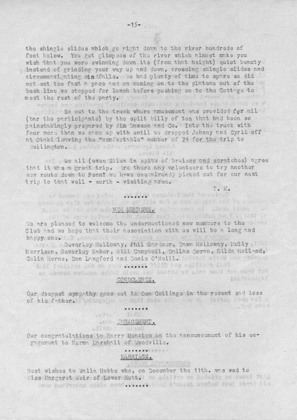 Scanned journal page 3 of 3: The Return to Penn Creek