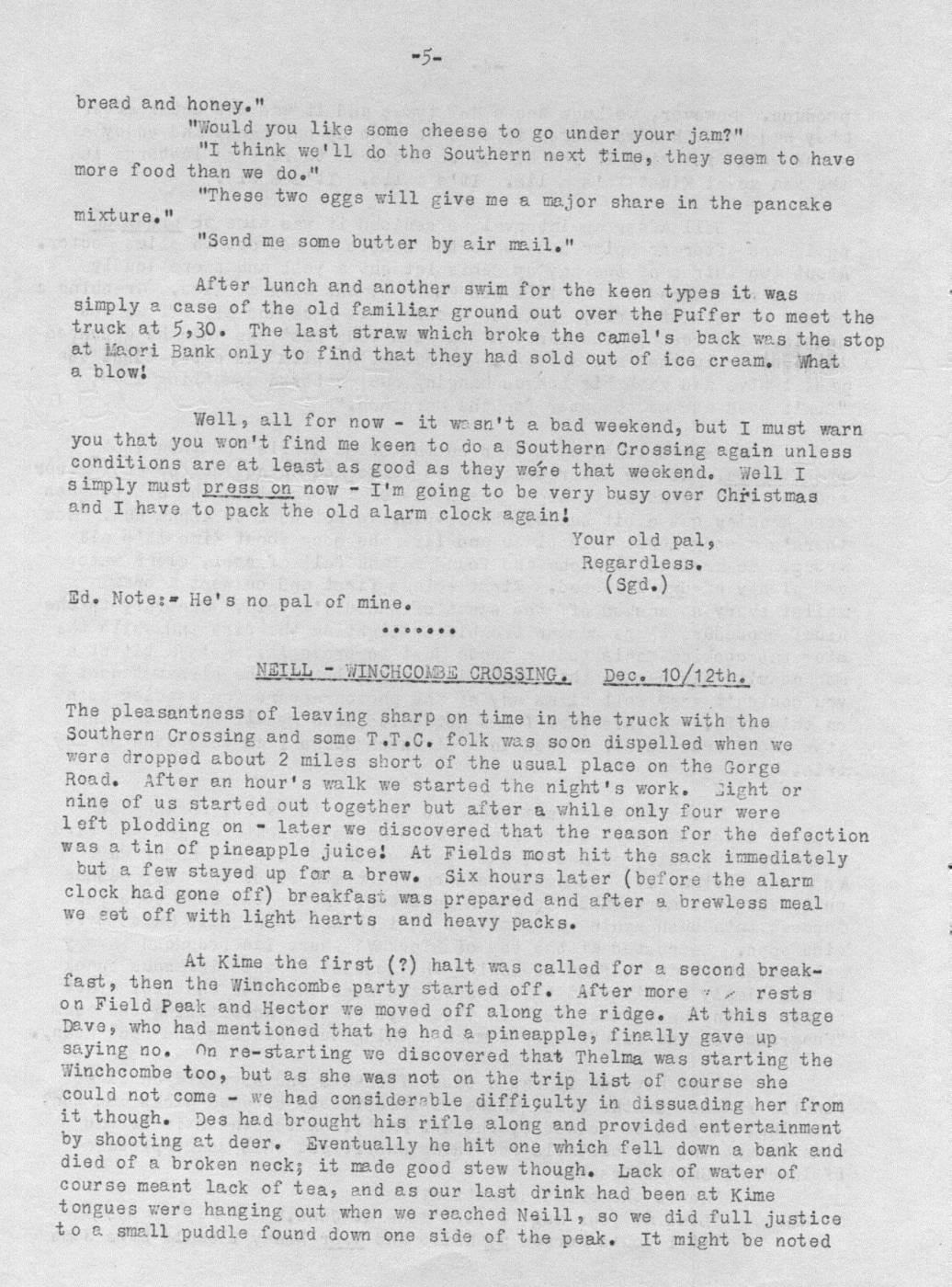 Scanned journal page 3 of 3: Letter to the Editor - Southern Crossing (No Boots At All)