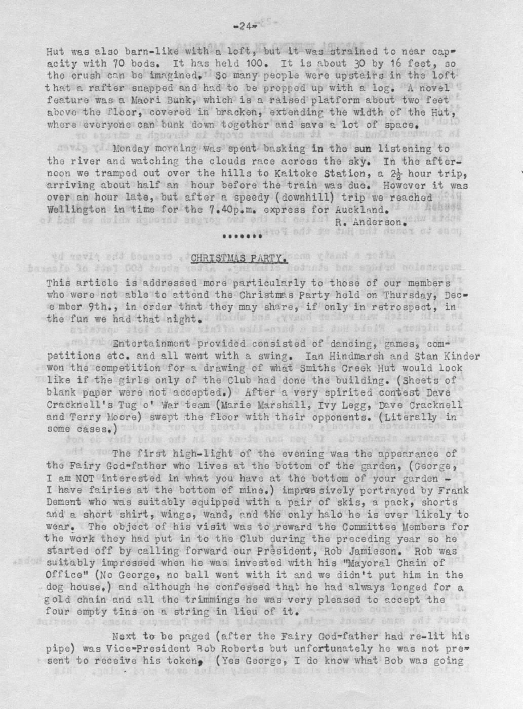 Scanned journal page 2 of 2: Labour Weekend in the Tararuas