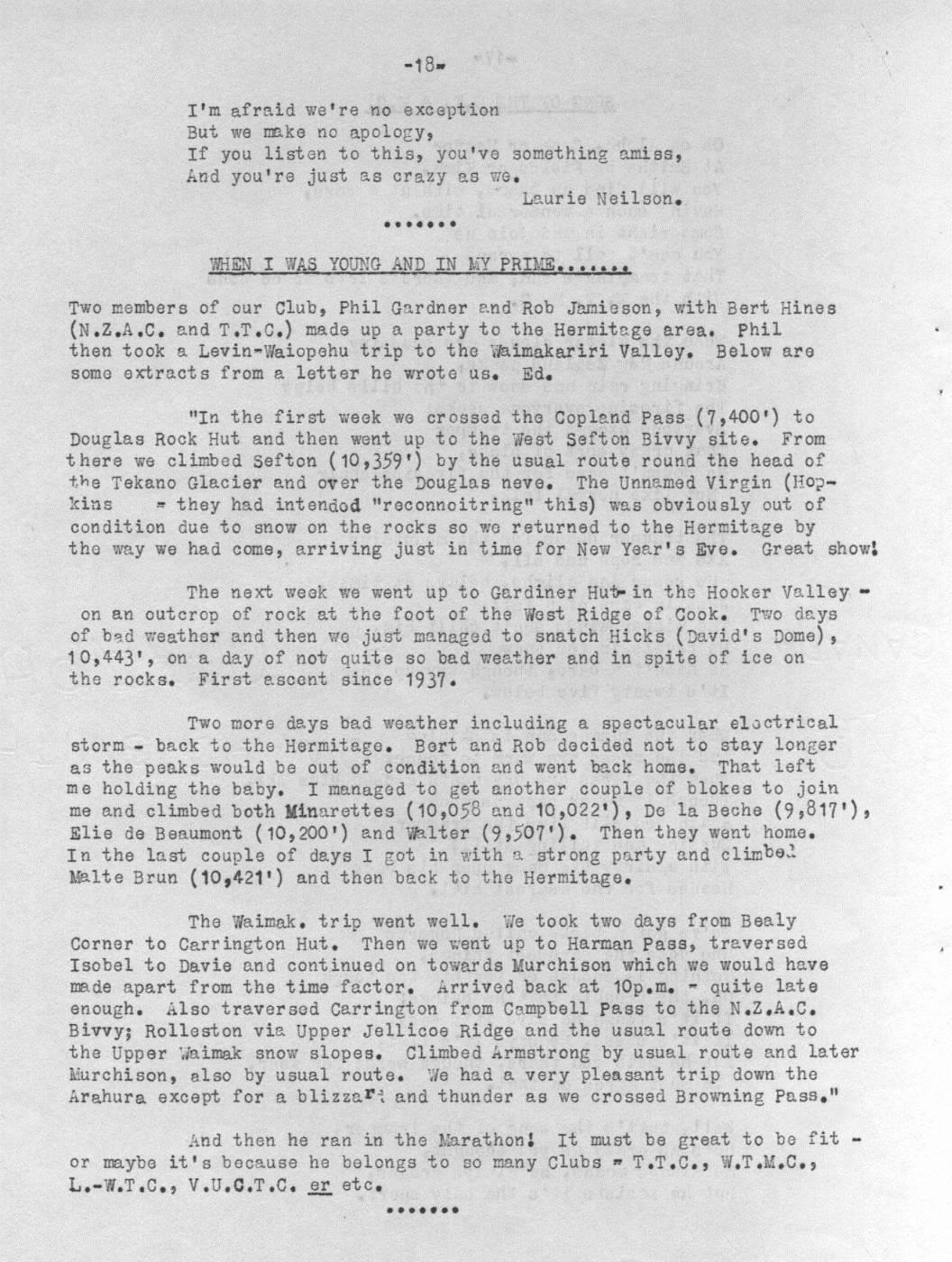 Scanned journal page 1 of 1: When I Was Young and in My Prime