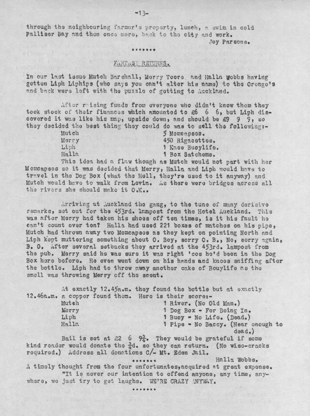 Scanned journal page 3 of 3: Putangarua Pinnacles