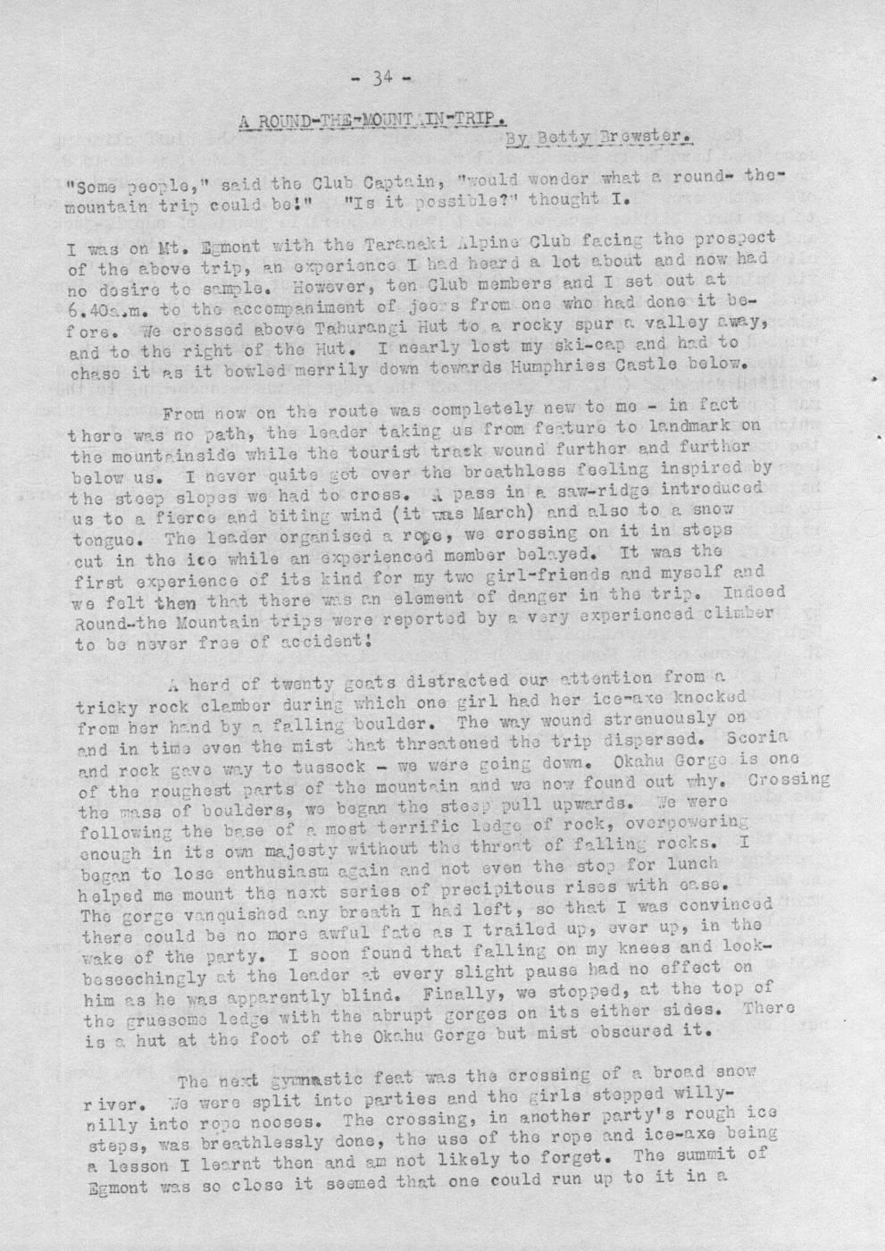 Scanned journal page 3 of 3: Ōtaki Gorge