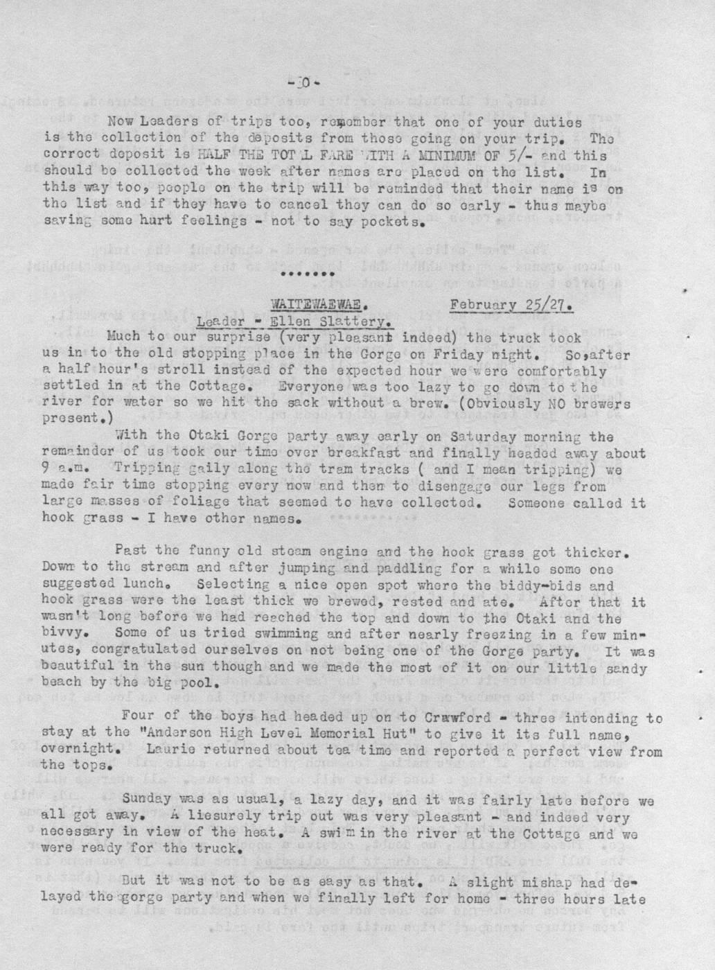Scanned journal page 1 of 2: Waitewaewae