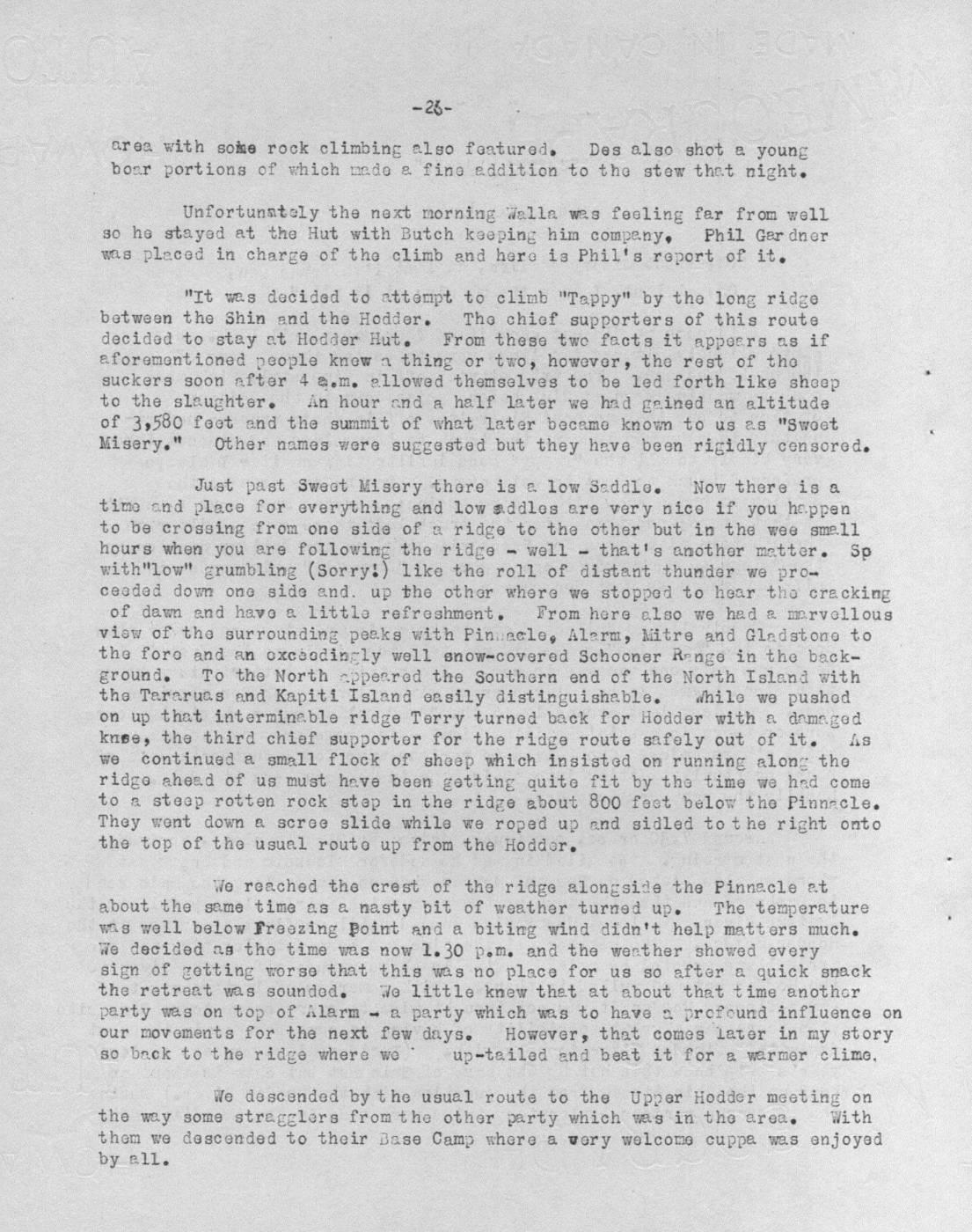 Scanned journal page 2 of 5: Set Misery (Easter 1949)