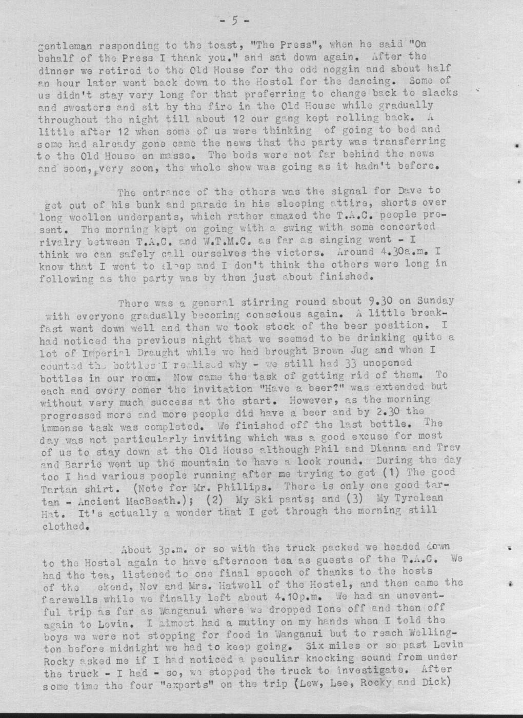 Scanned journal page 4 of 5: North Mt Egmont (Taranaki Alpine Club Re-Union)