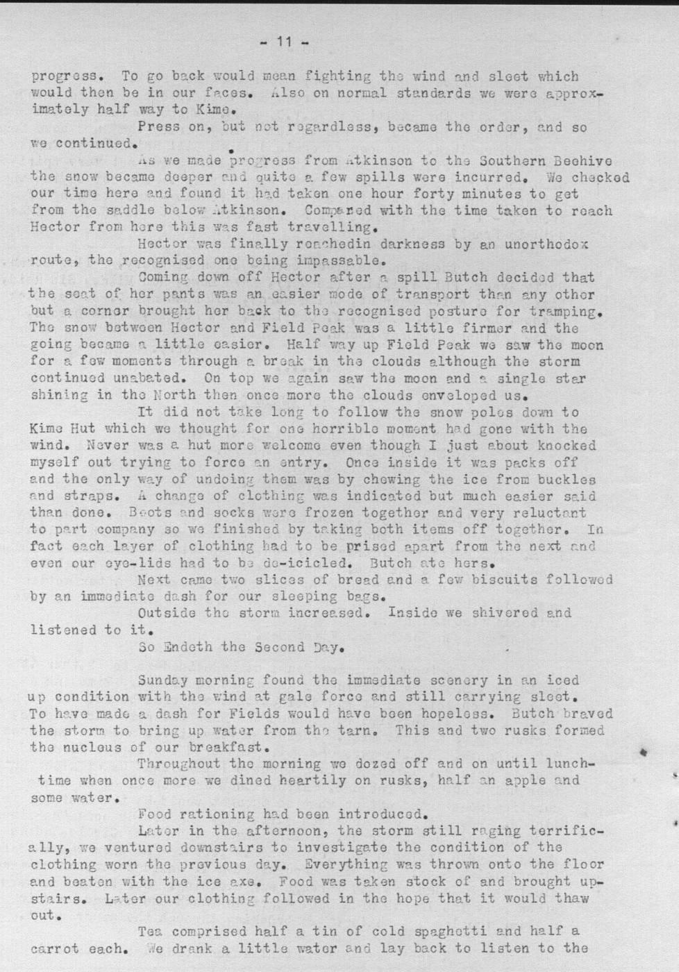 Scanned journal page 2 of 3: Five Day Weekend