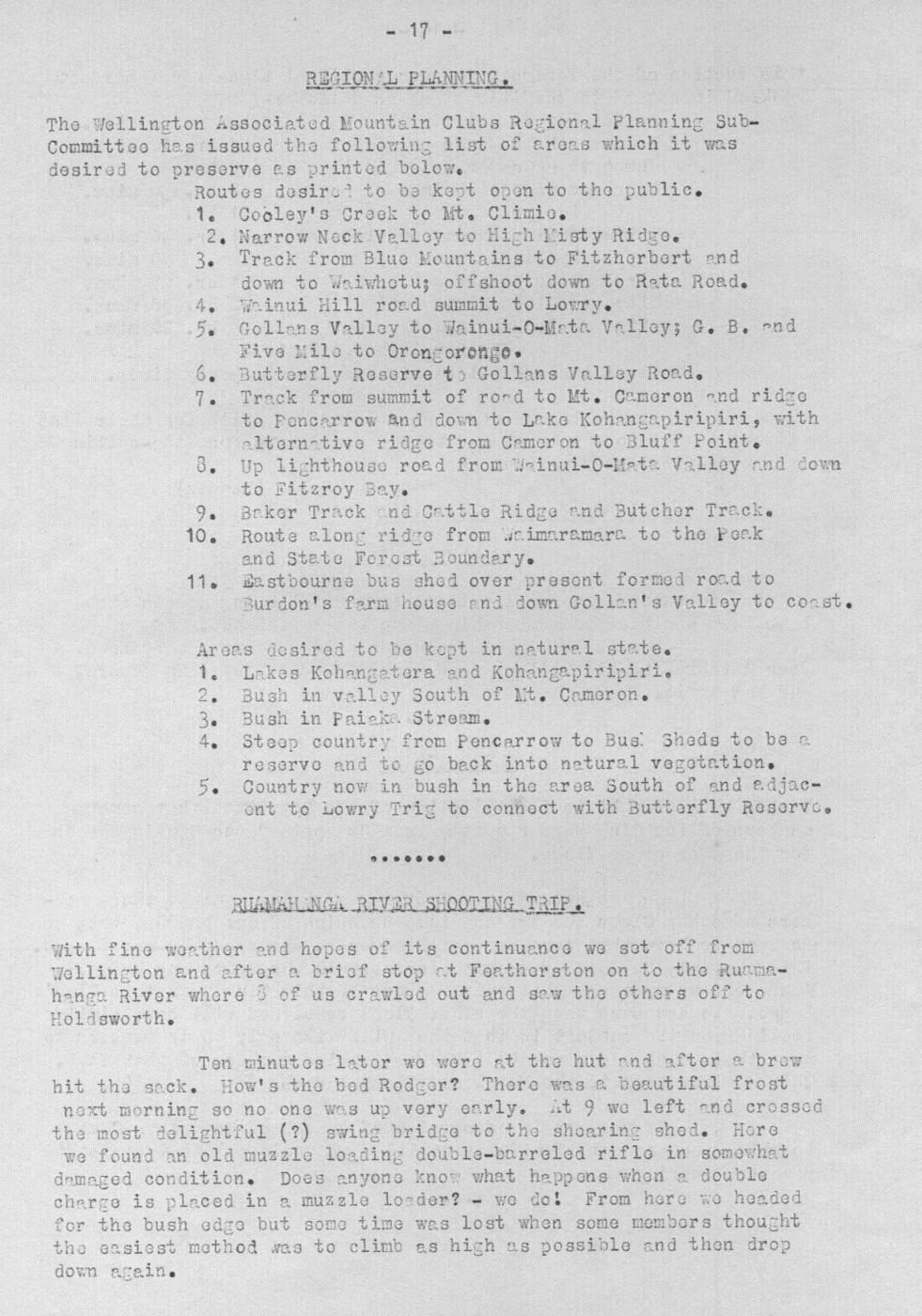 Scanned journal page 1 of 3: Ruamahanga River Shooting Trip