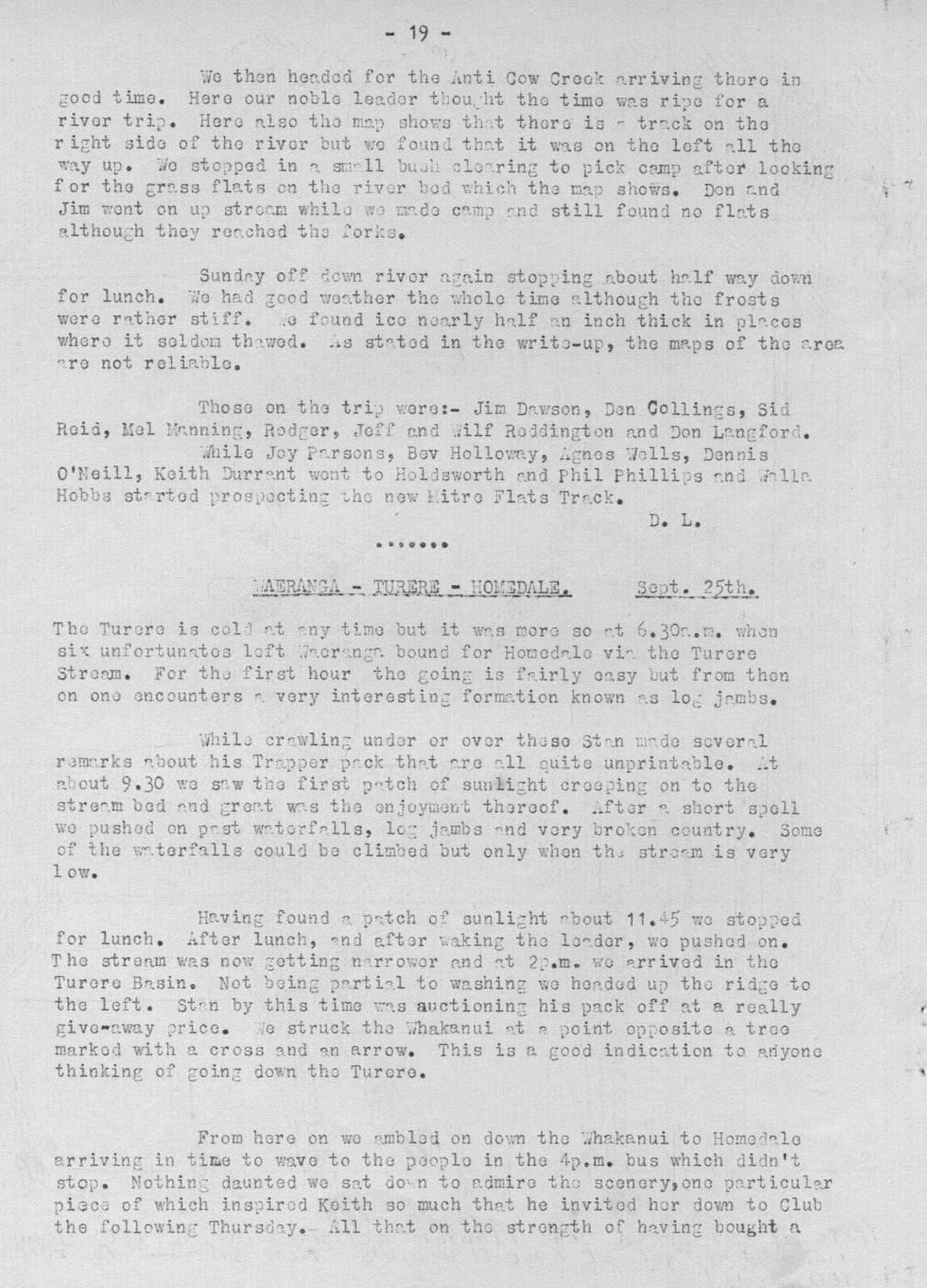 Scanned journal page 3 of 3: Ruamahanga River Shooting Trip