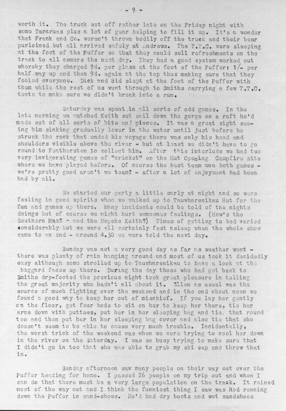 Scanned journal page 2 of 3: T.T.C. Barn Dance Weekend
