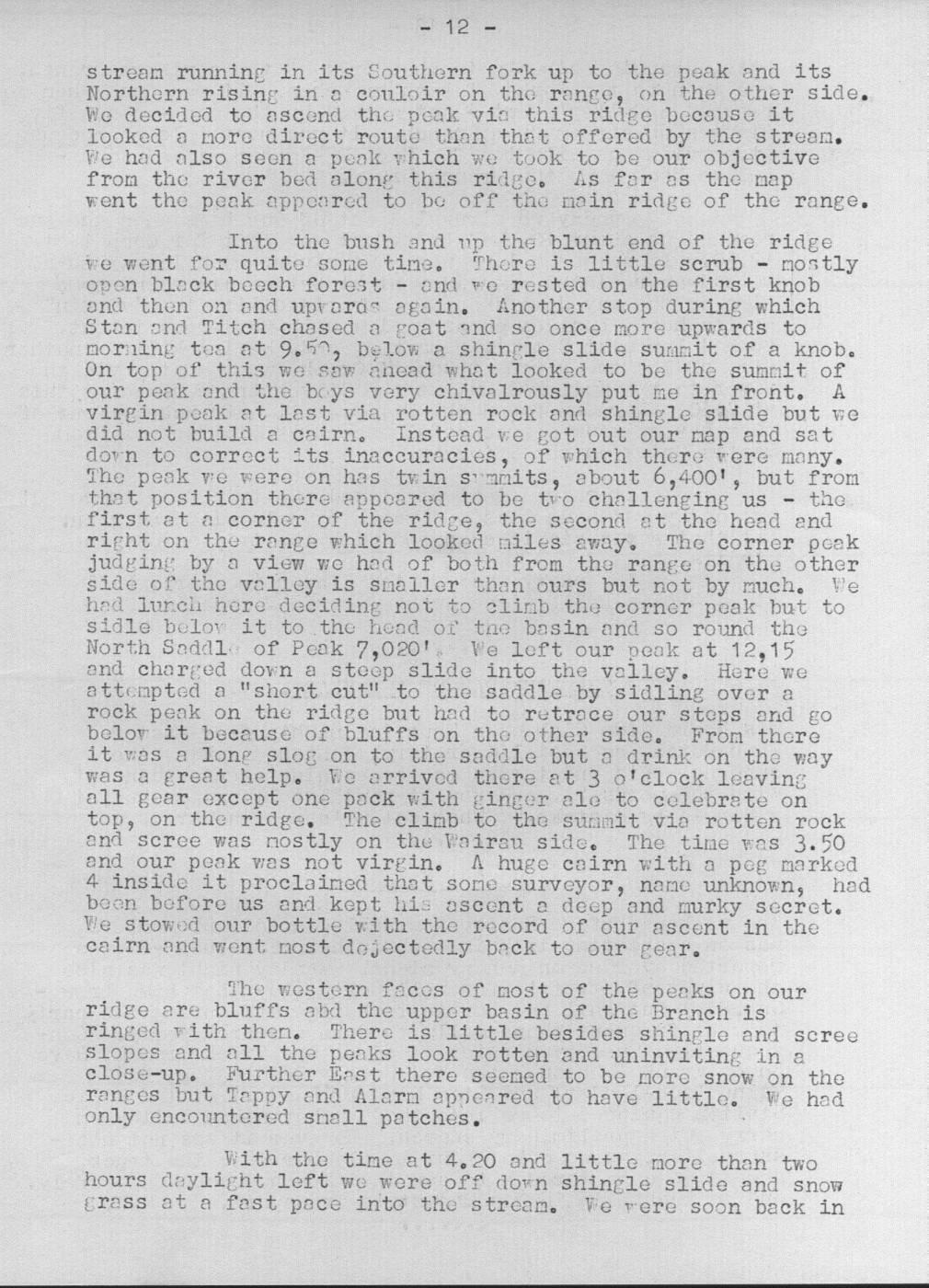 Scanned journal page 4 of 5: In Search of a Virgin (Peak)