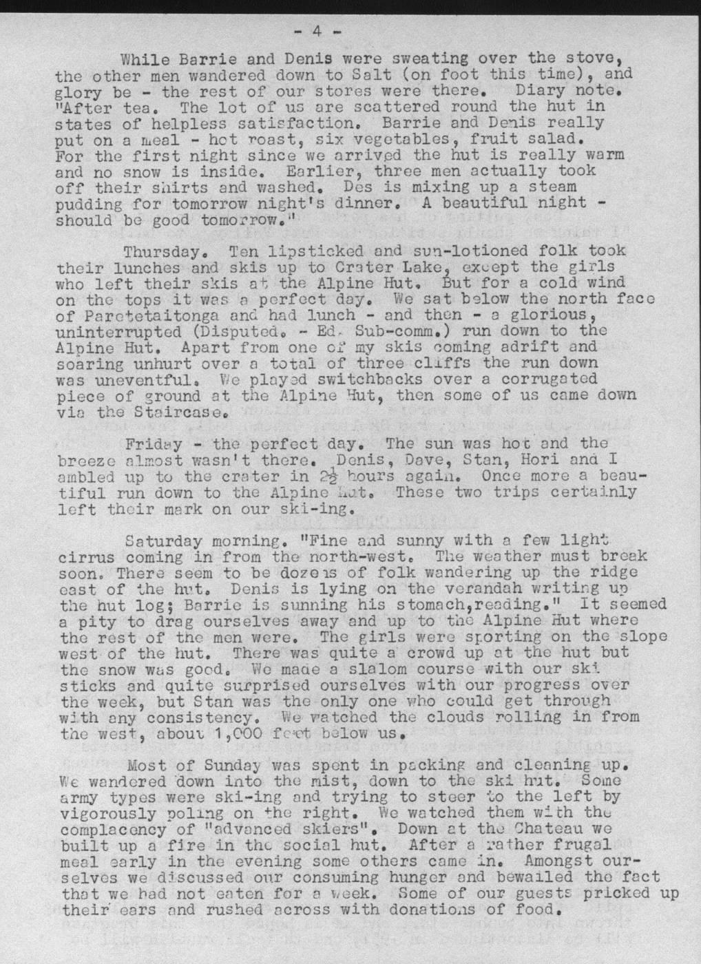 Scanned journal page 2 of 3: Ruapehu Ski Week