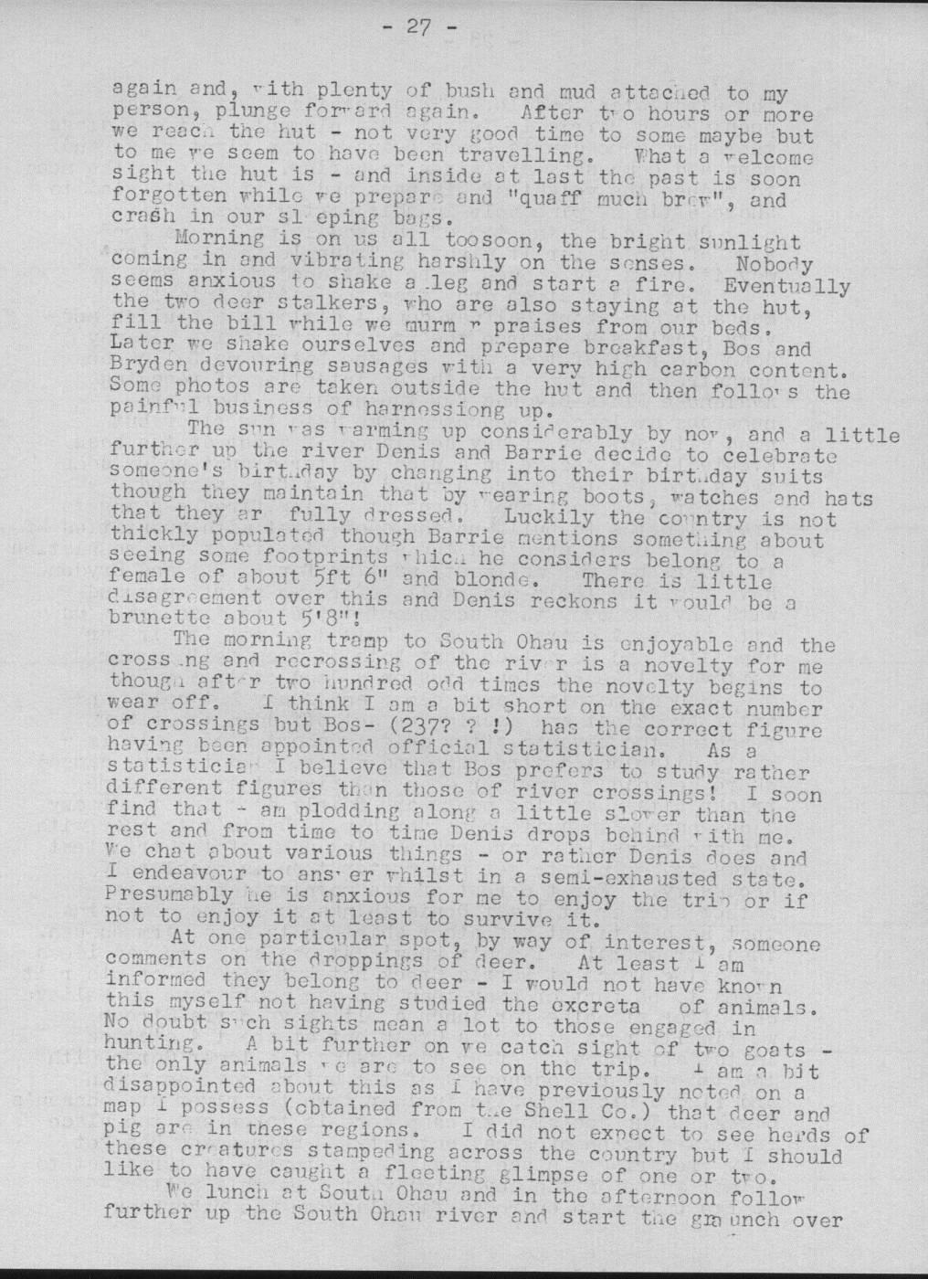 Scanned journal page 2 of 4: Labour Weekend Ōhau - Mangahao