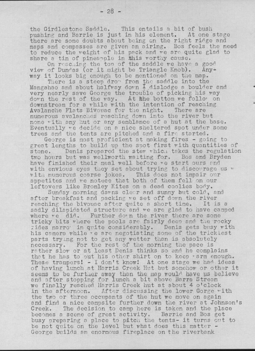 Scanned journal page 3 of 4: Labour Weekend Ōhau - Mangahao