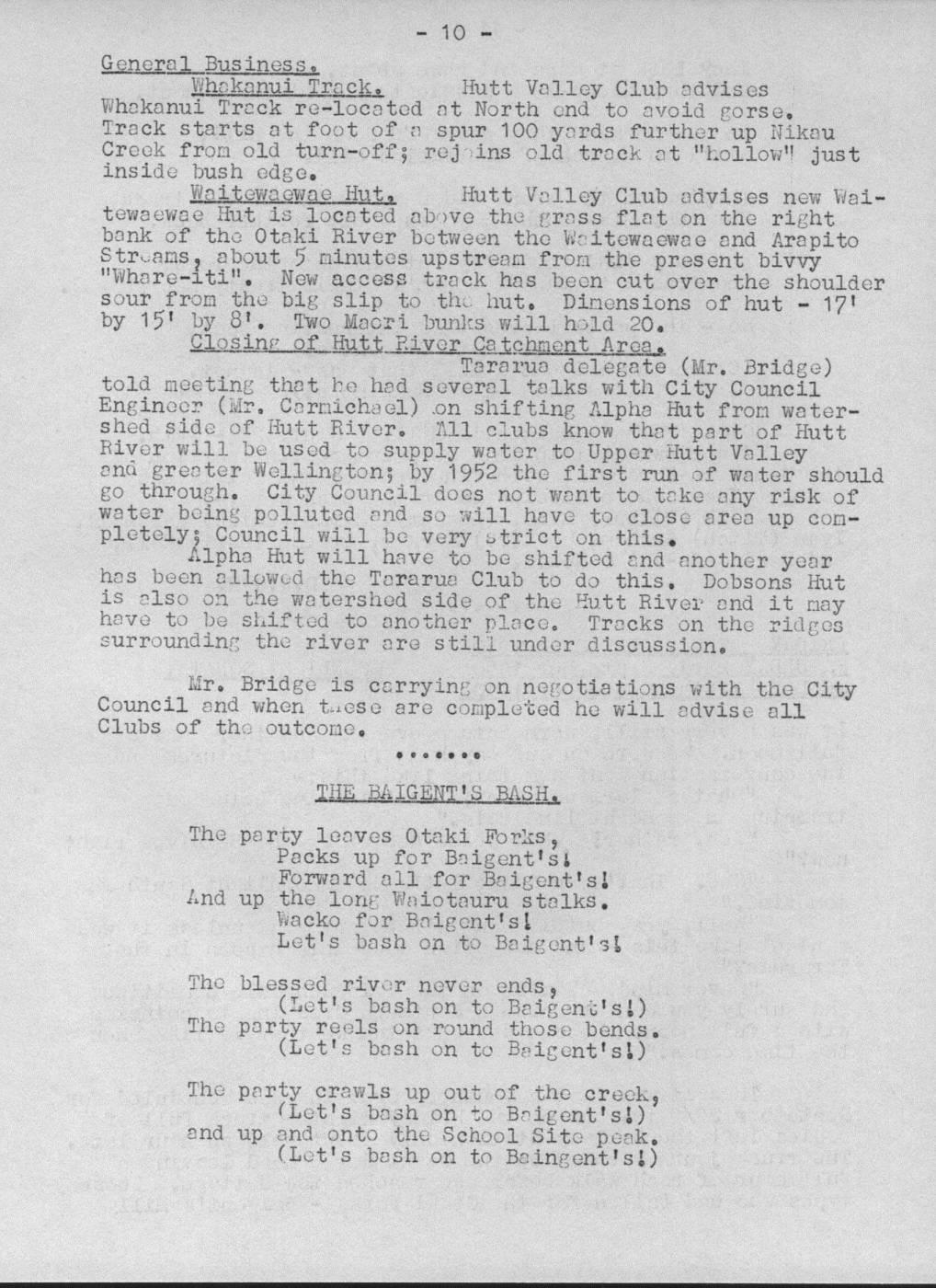 Scanned journal page 1 of 2: The Baigent's Bash