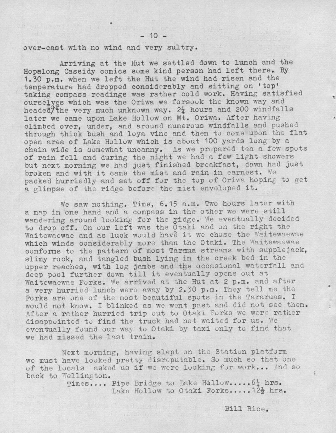 Scanned journal page 2 of 3: The Oriwa Ridge