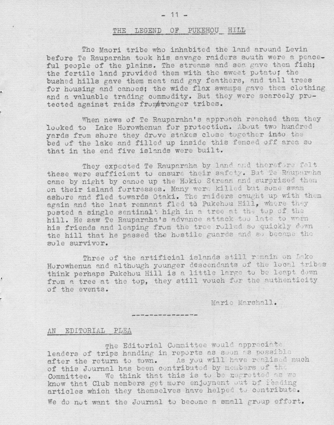 Scanned journal page 3 of 3: The Oriwa Ridge