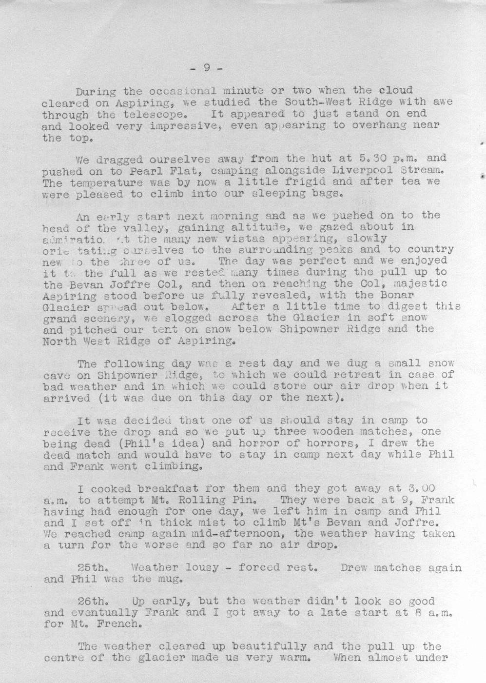 Scanned journal page 2 of 9: Xmas Under Mount Aspiring