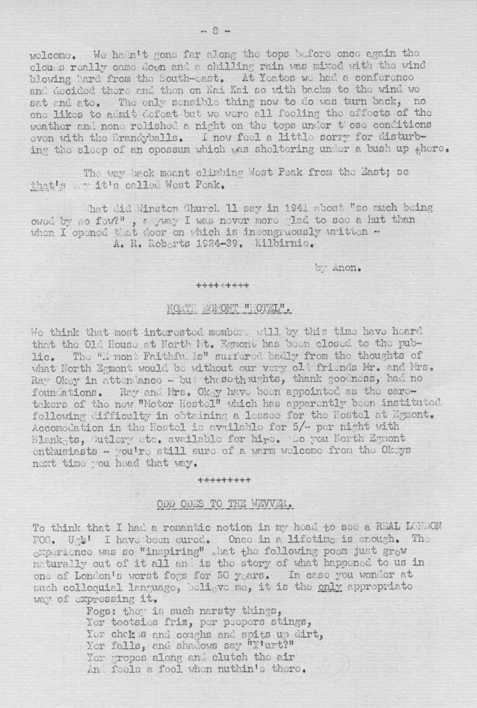 Scanned journal page 2 of 2: "Tirotiro Knob" Weekend