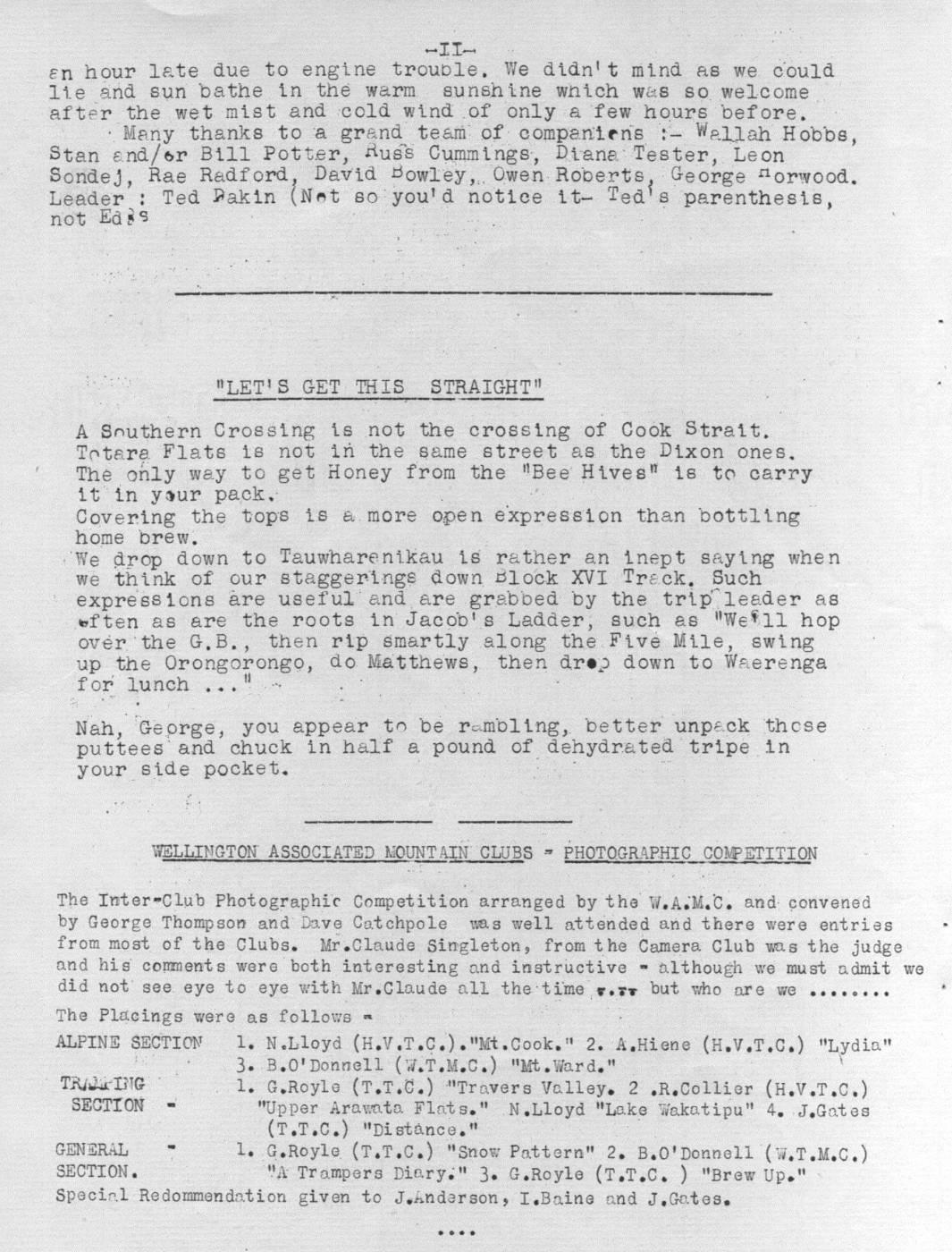 Scanned journal page 4 of 4: Coronation Weekend in the Ruahines