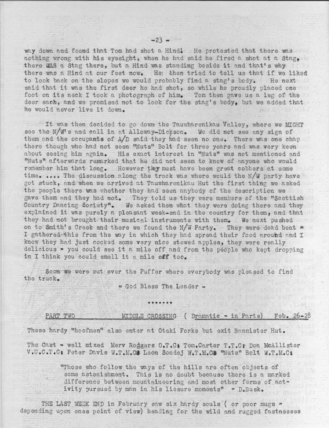 Scanned journal page 3 of 3: Tales of Hoofmen: Southern Crossing