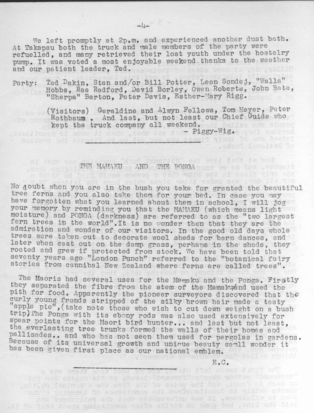 Scanned journal page 3 of 3: Another Ruahine Safari (Labour Weekend 1953)
