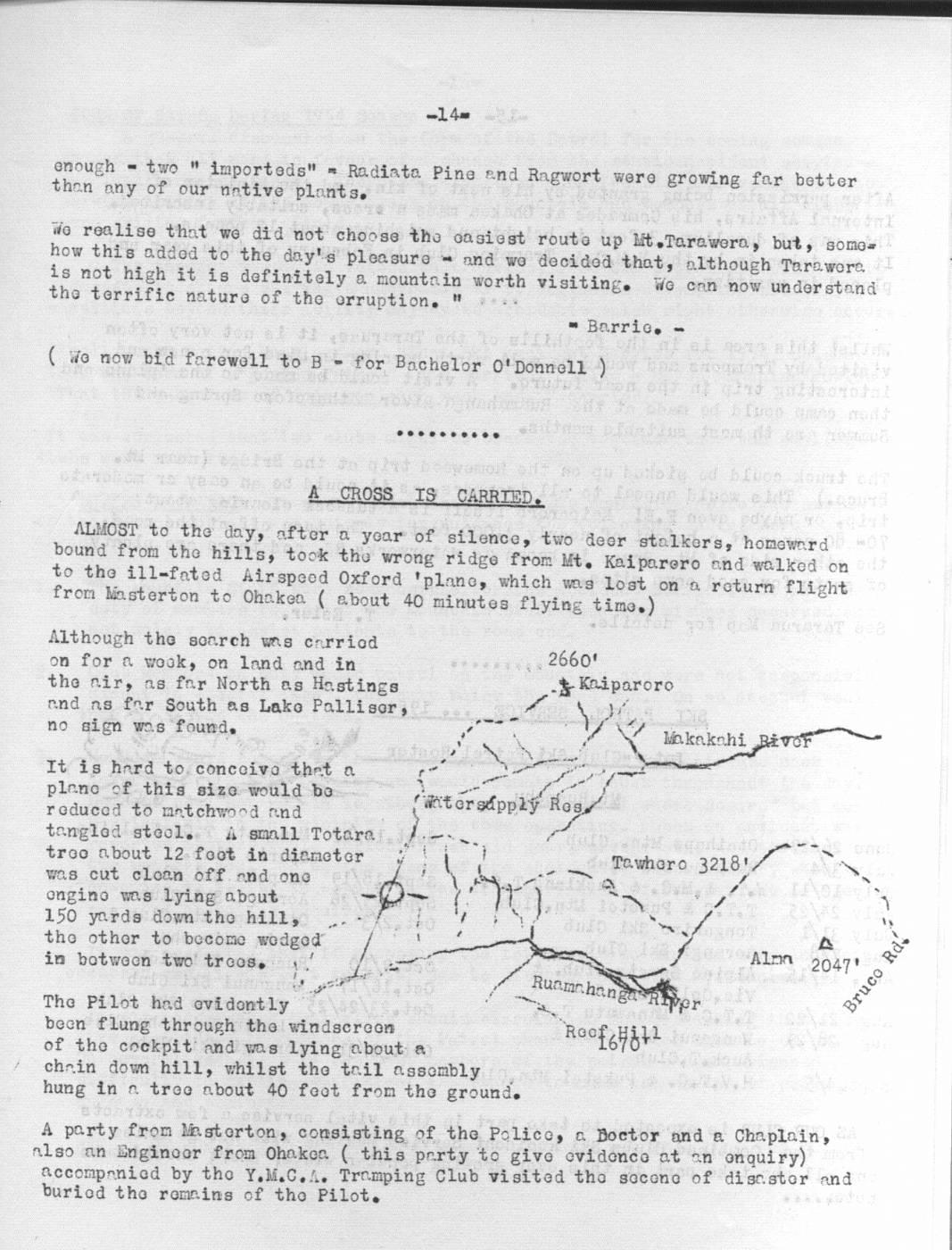 Scanned journal page 3 of 3: Cactus on Mount Tarawera