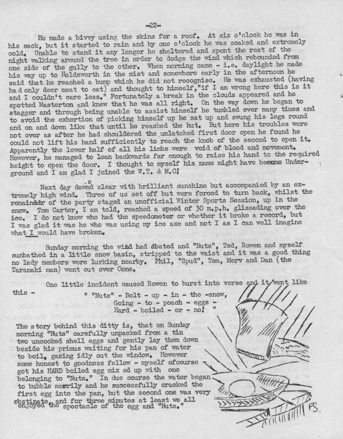 Scanned journal page 2 of 3: Trips That Don't Run: Mountain Madness
