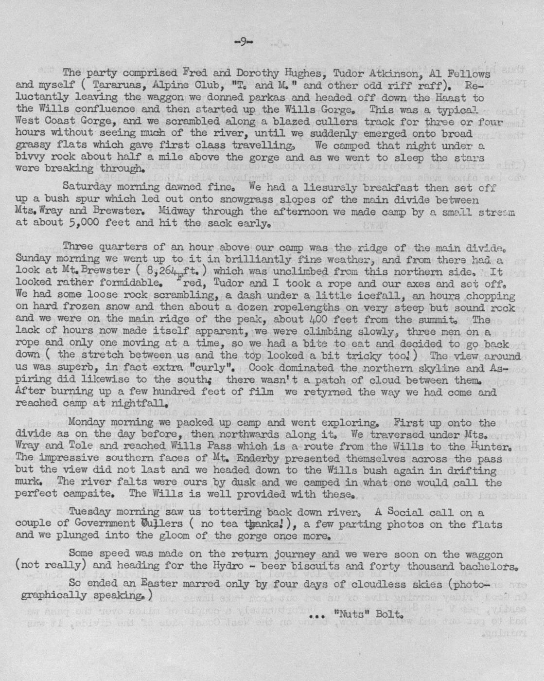 Scanned journal page 2 of 2: Wandering in the Wills (Easter 1955)