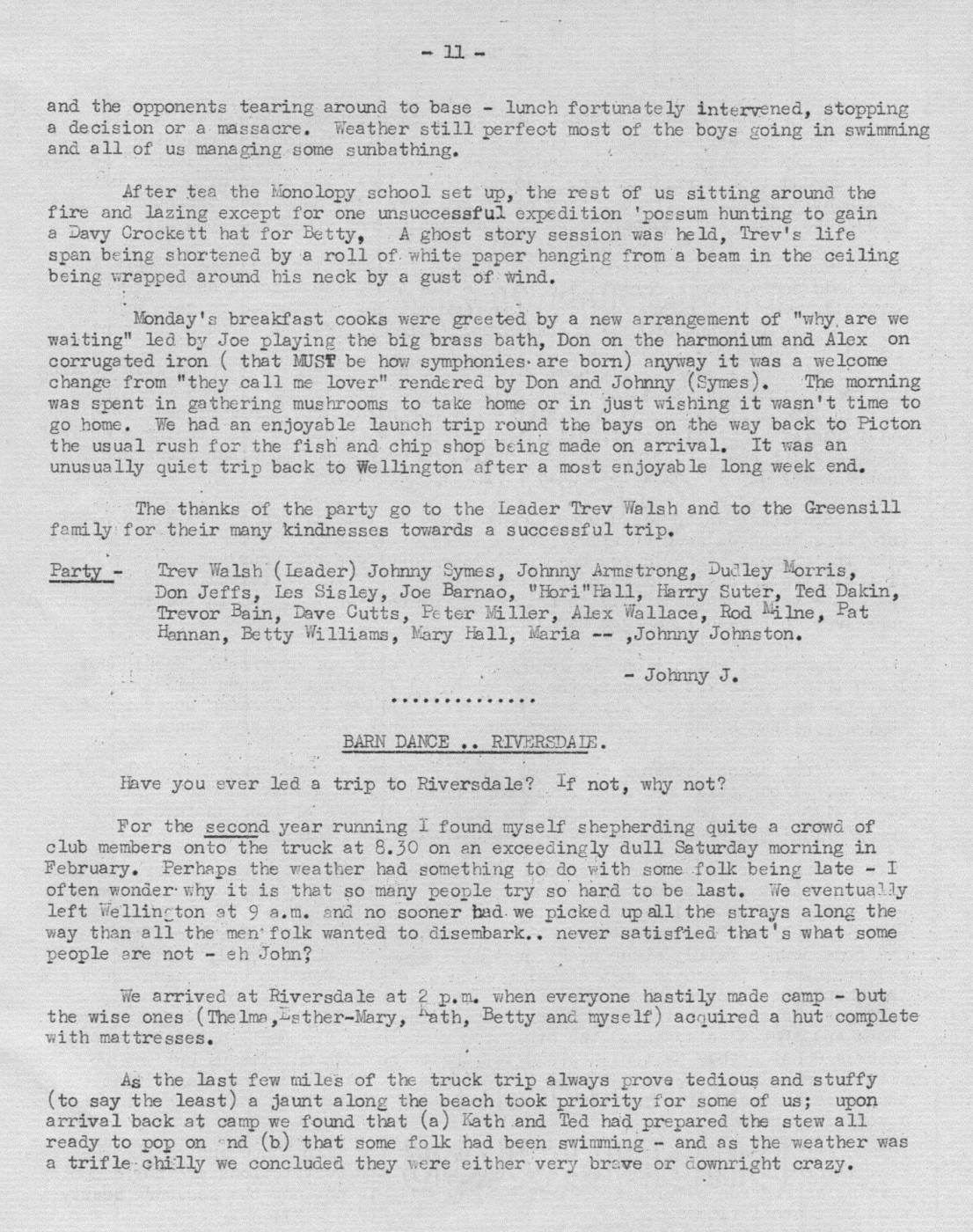 Scanned journal page 2 of 2: Sounds Trip: Easter 1956