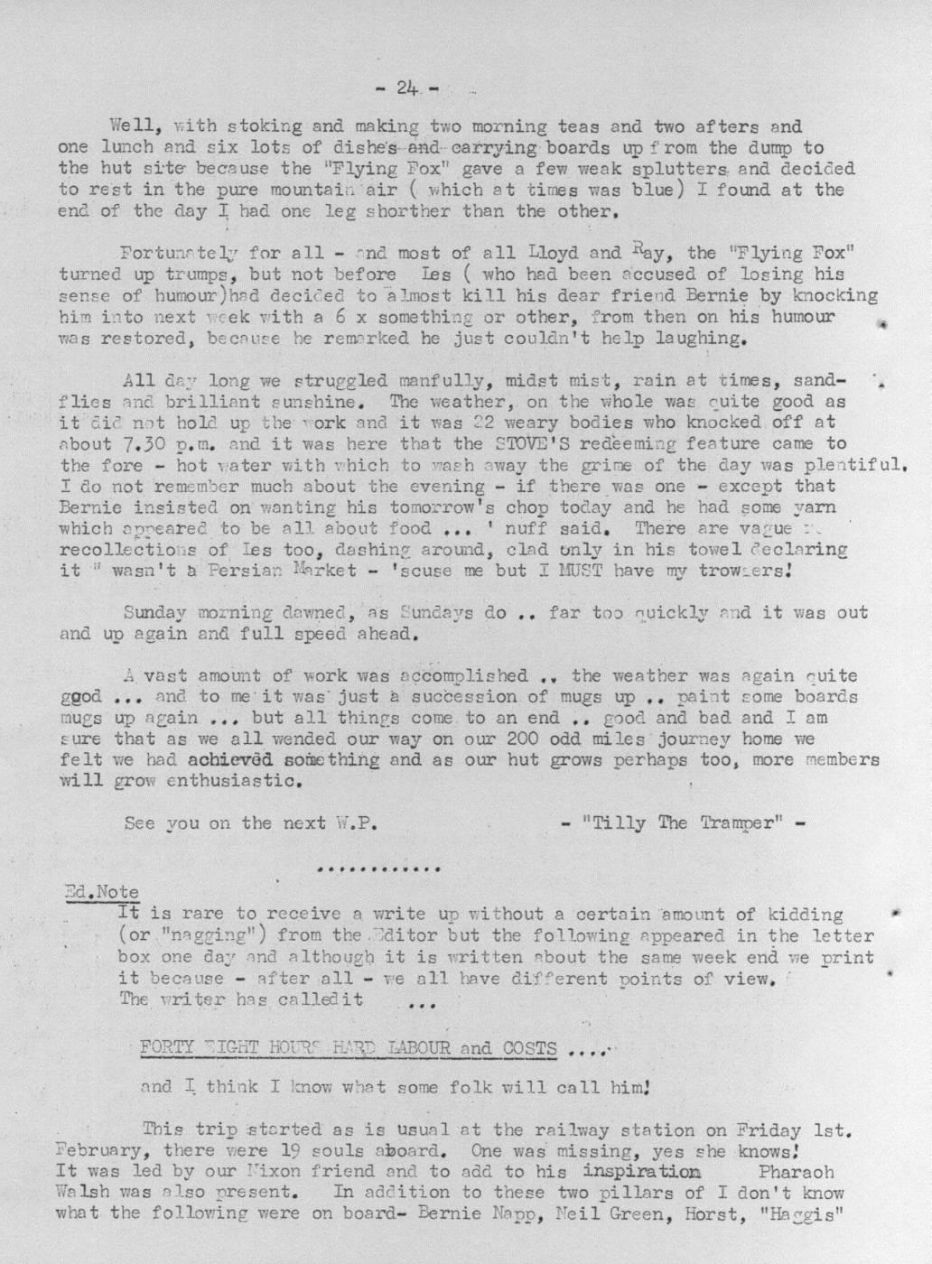 Scanned journal page 1 of 5: Forty Tight Hours Hard Labour and Costs