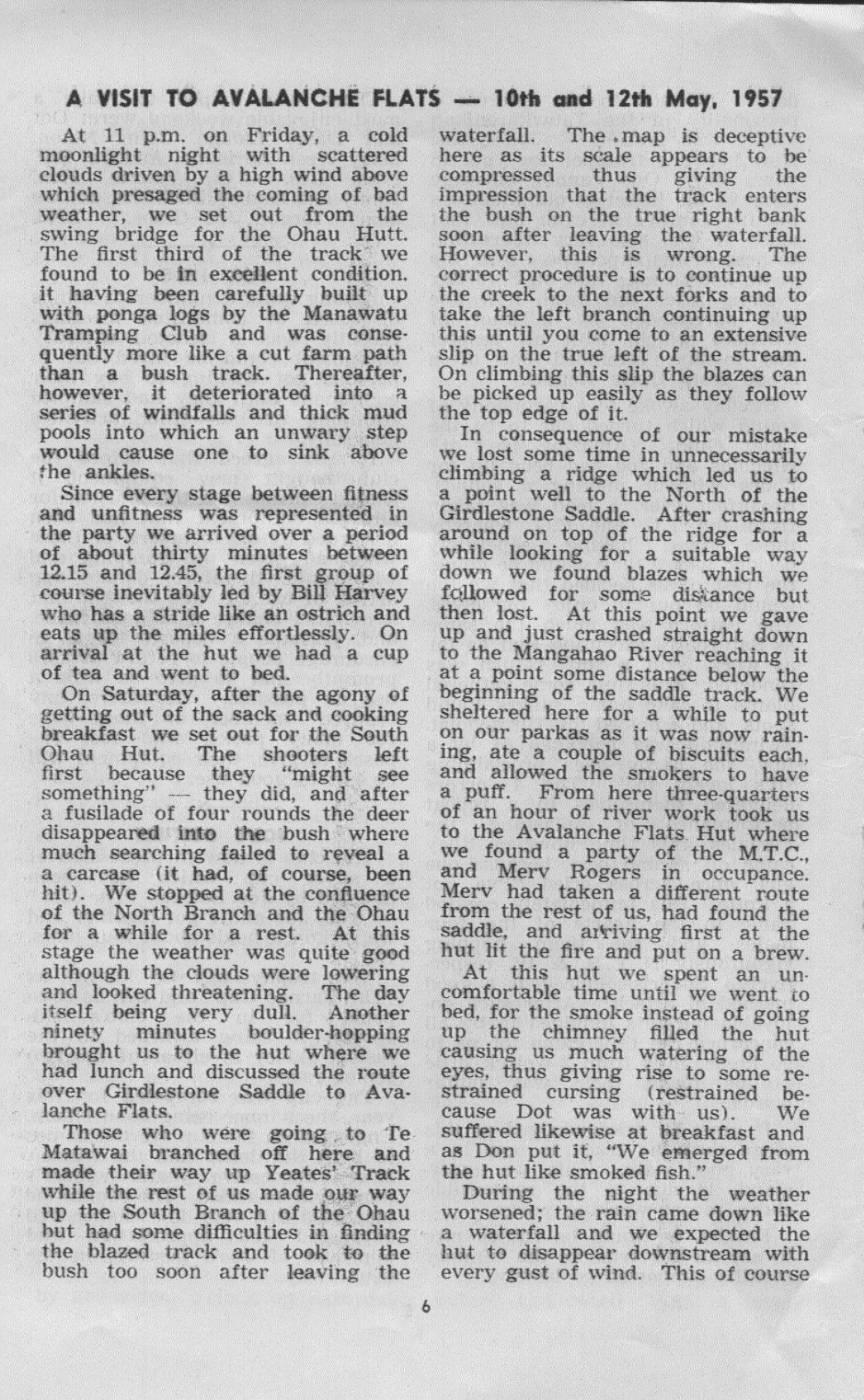 Scanned journal page 1 of 2: A Visit to Avalanche Flats