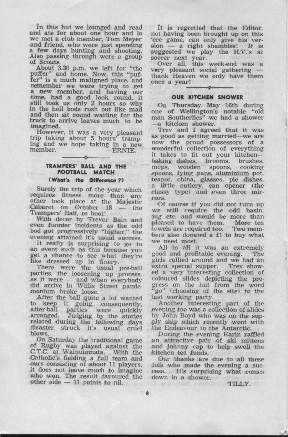 Scanned journal page 2 of 2: Dobson's Hut - Smith's - Kaitoke