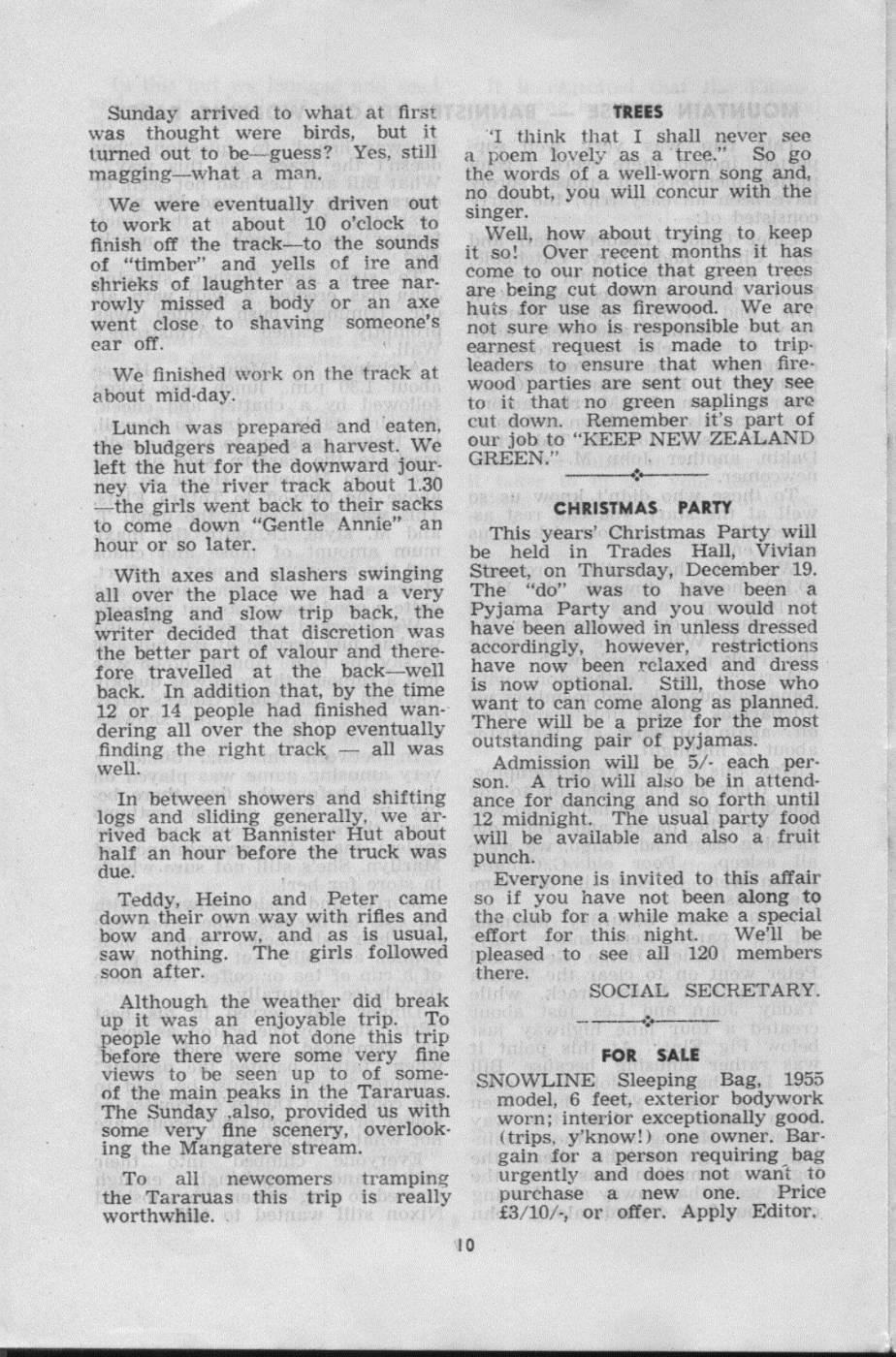 Scanned journal page 2 of 2: Mountain House - Bannister Tracks Working Party