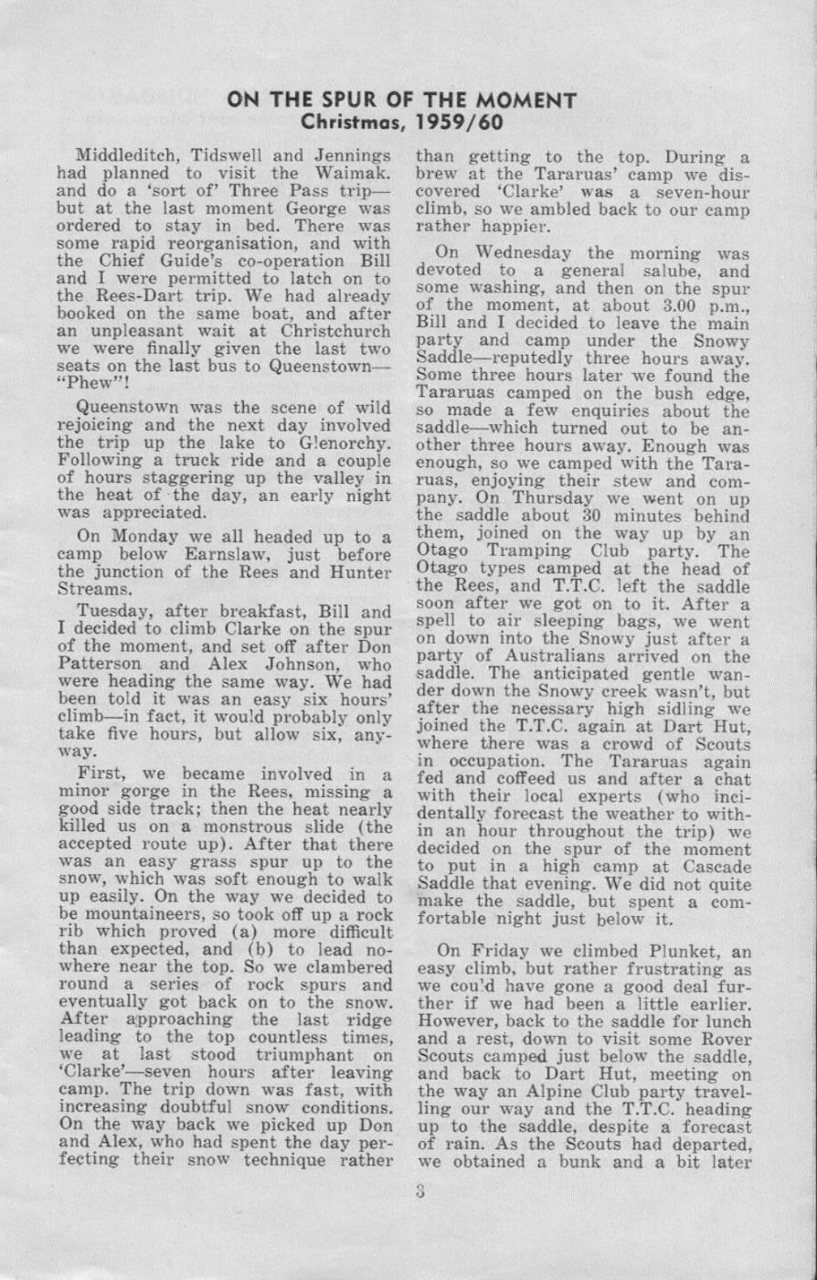 Scanned journal page 1 of 2: On the Spur of the Moment