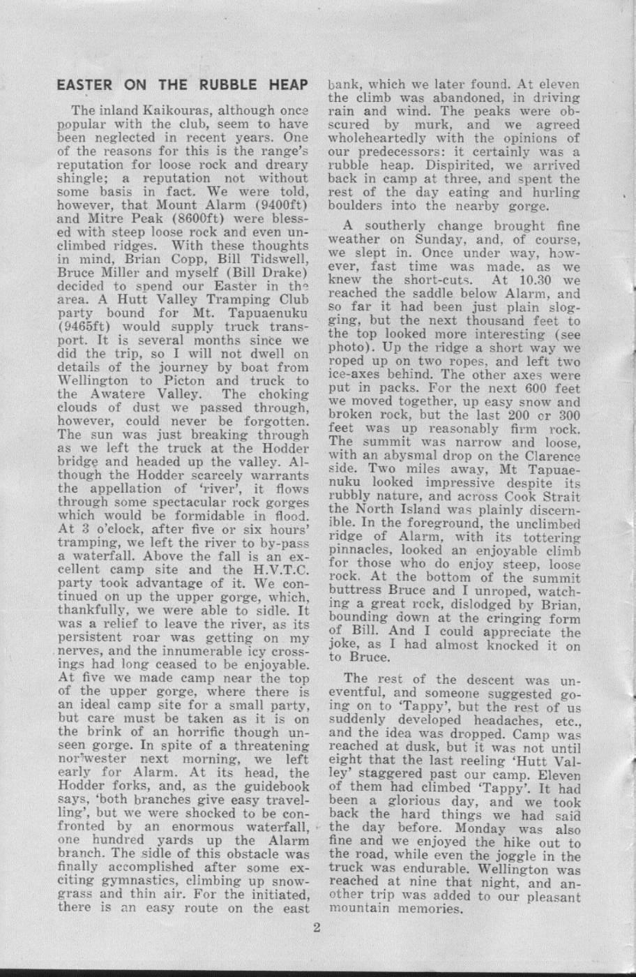 Scanned journal page 1 of 3: Easter on the Rubble Heap