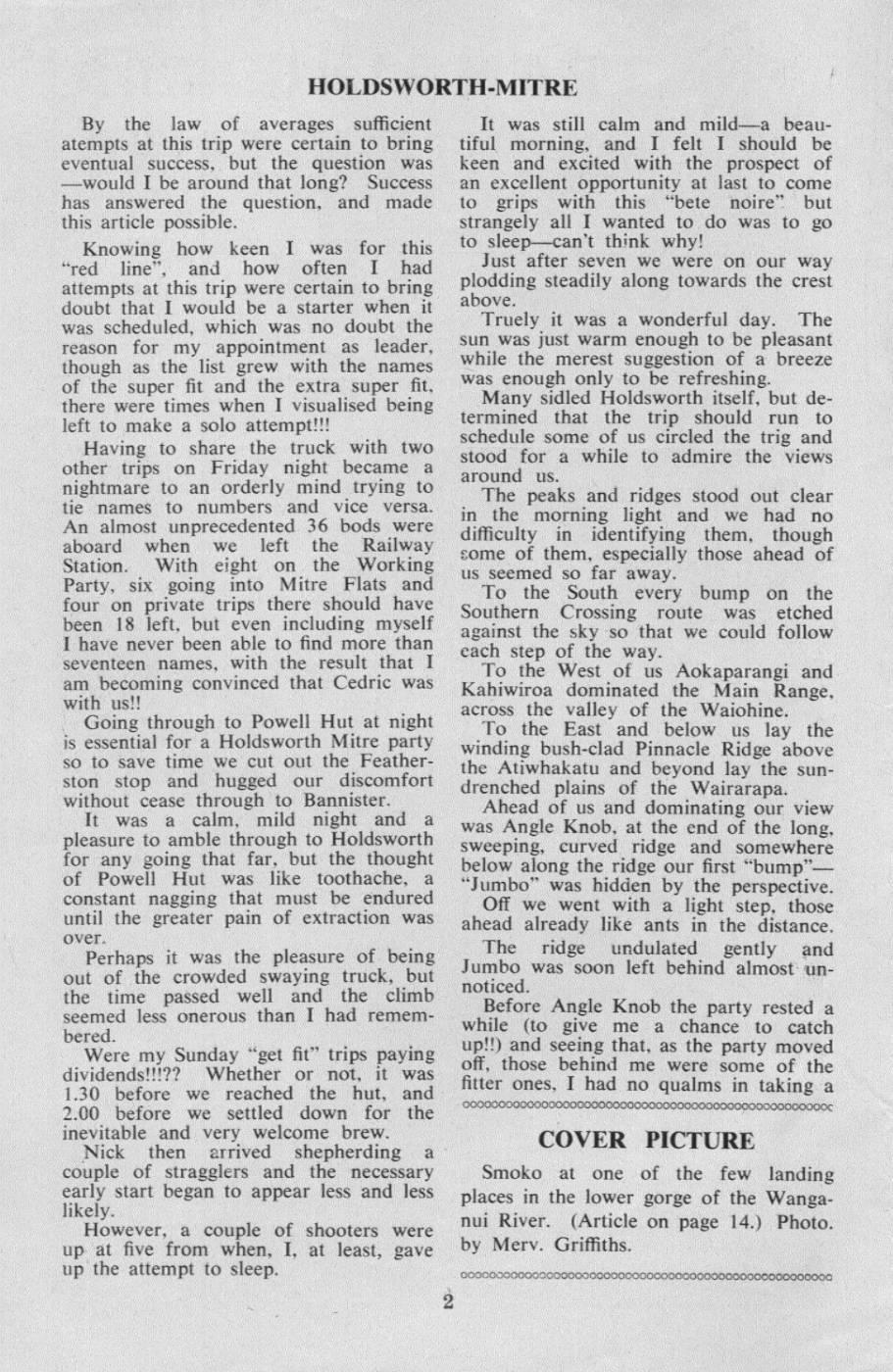 Scanned journal page 1 of 3: Holdsworth-Mitre