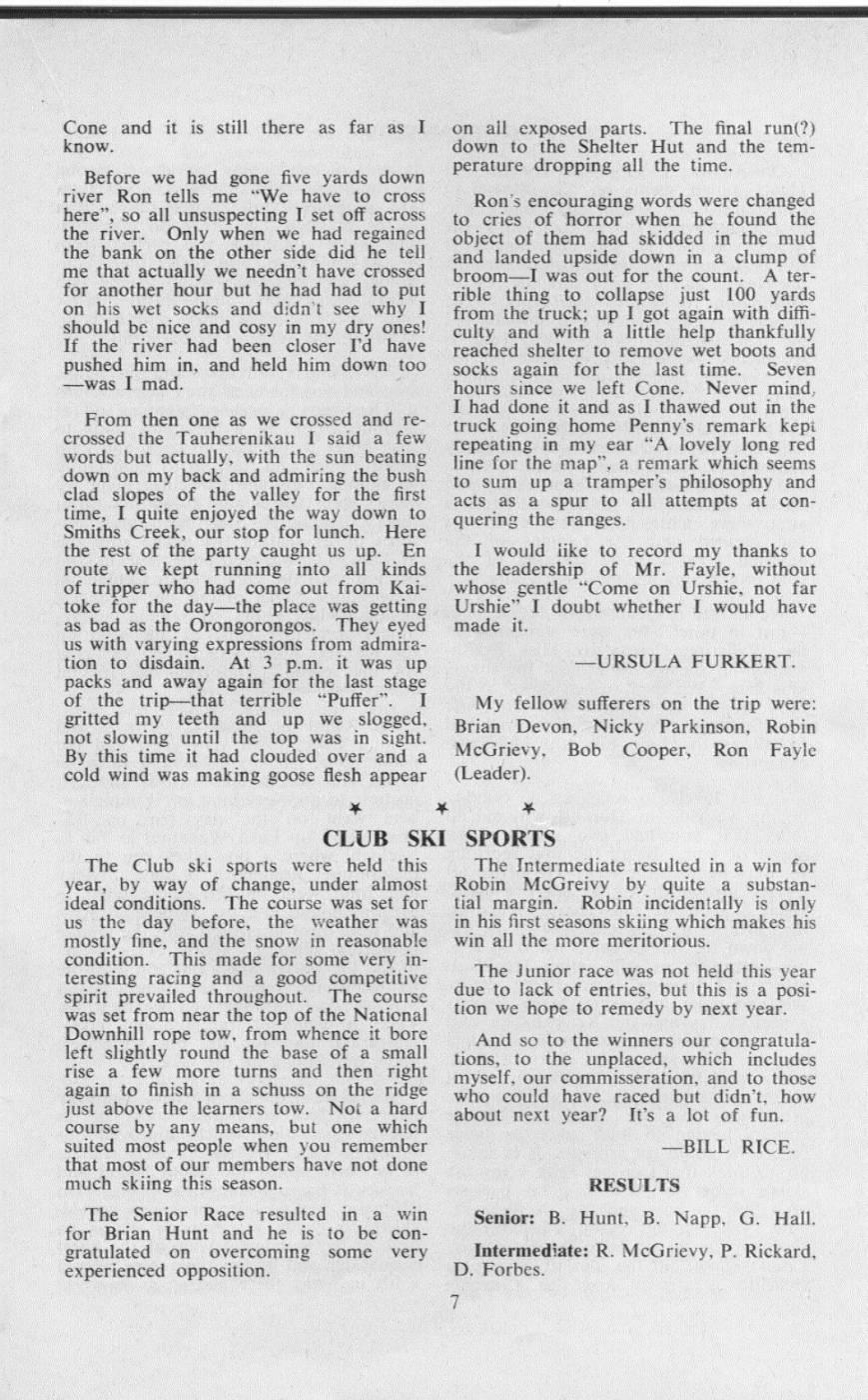 Scanned journal page 2 of 2: Bannister-Cone Saddle-Kaitoke
