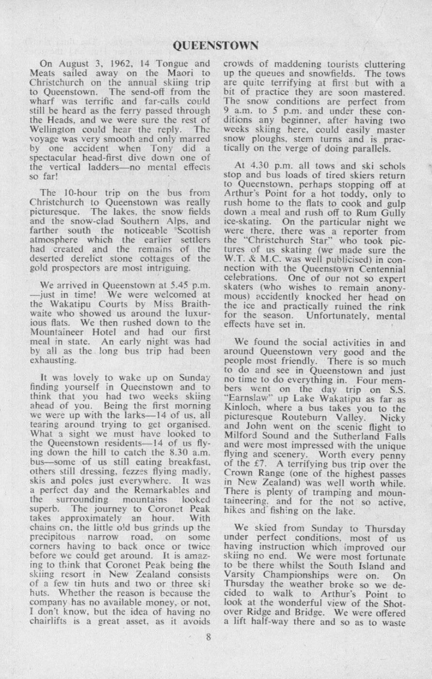 Scanned journal page 1 of 2: Queenstown