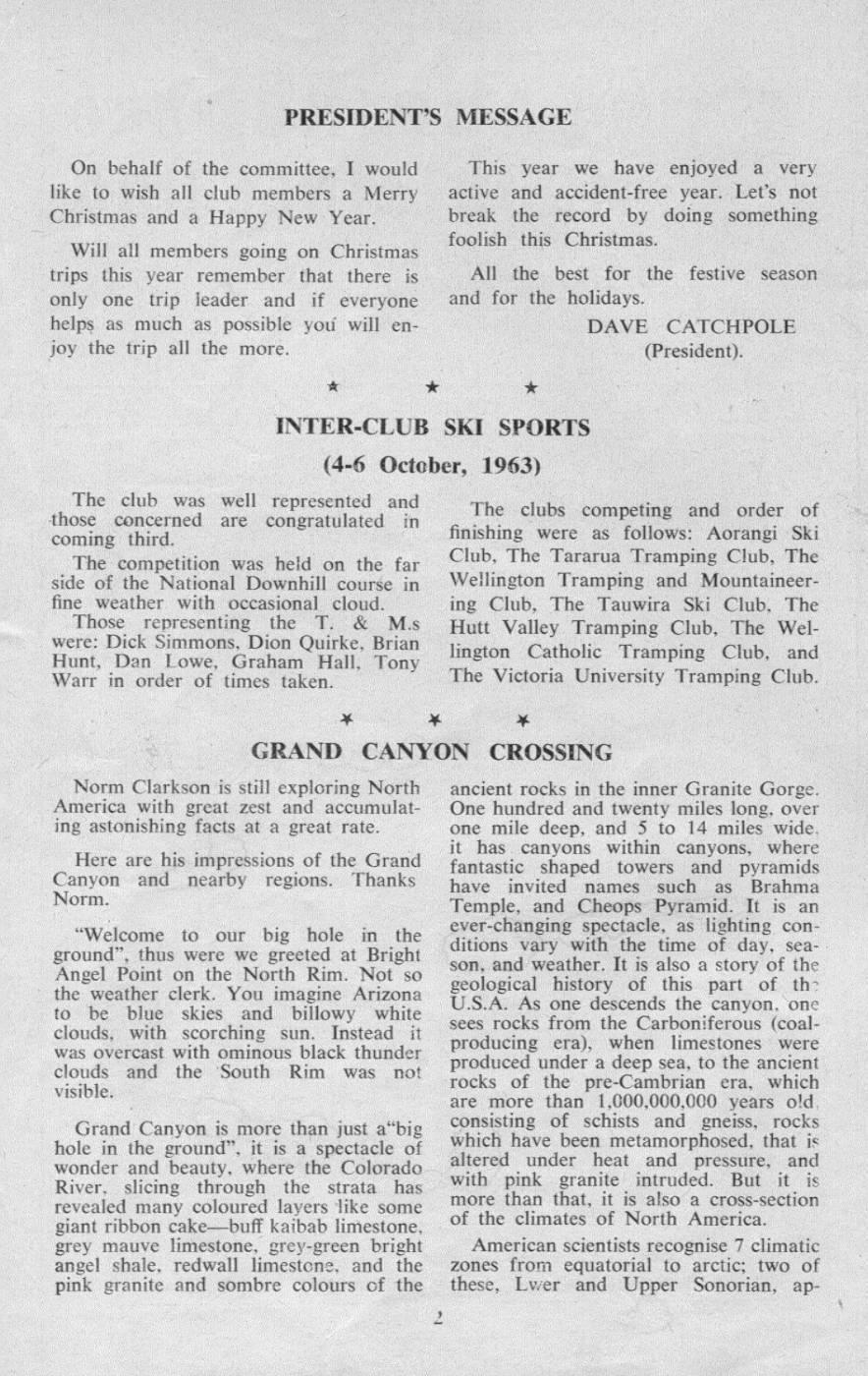 Scanned journal page 1 of 1: Inter-Club Ski Sports (4-6 October, 1963)