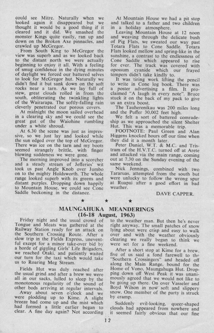 Scanned journal page 2 of 2: S.K. (Schormanns-Kaitoke), 4-6 October 1963