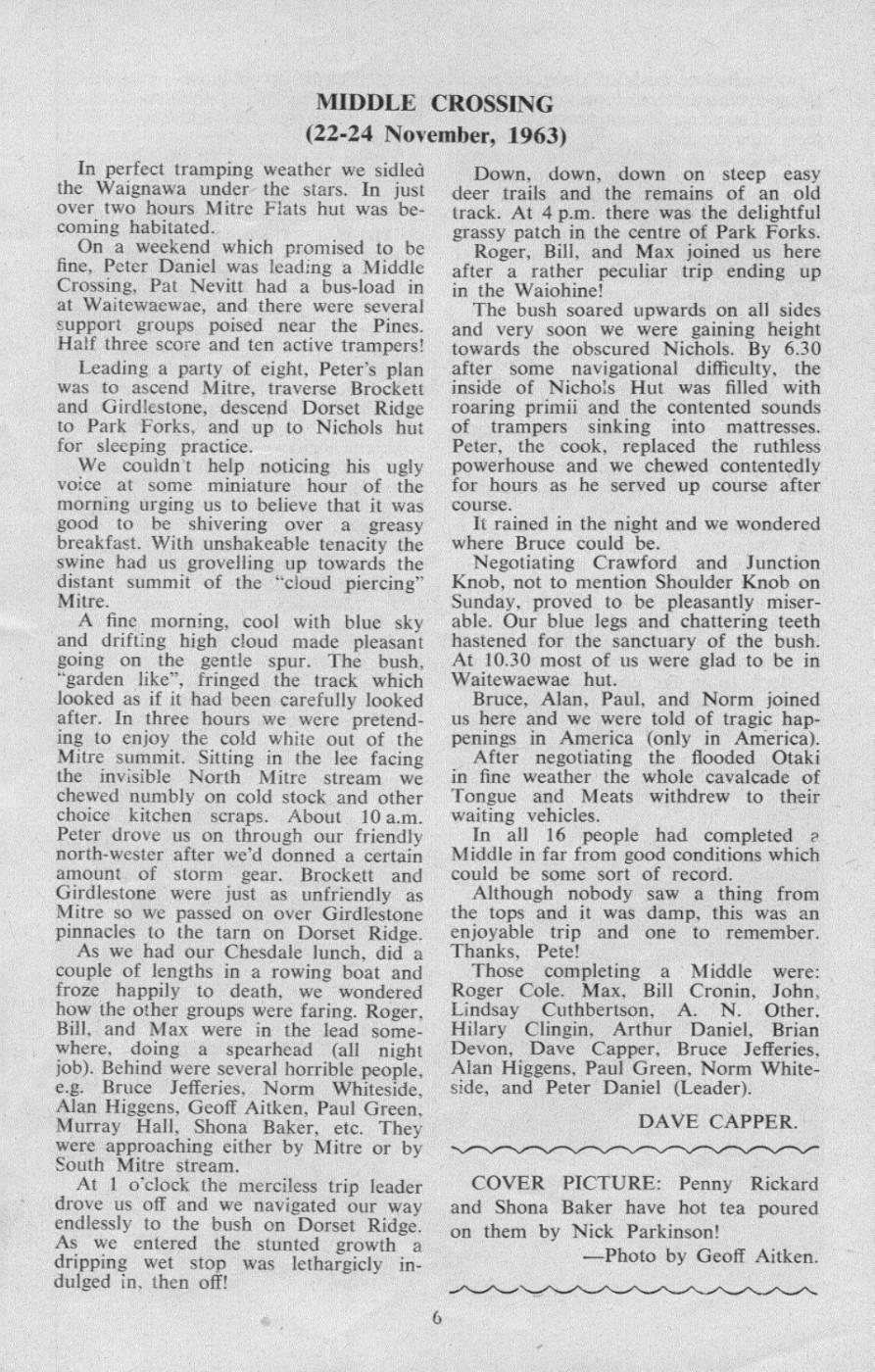 Scanned journal page 1 of 1: Middle Crossing (22-24 November, 1963)