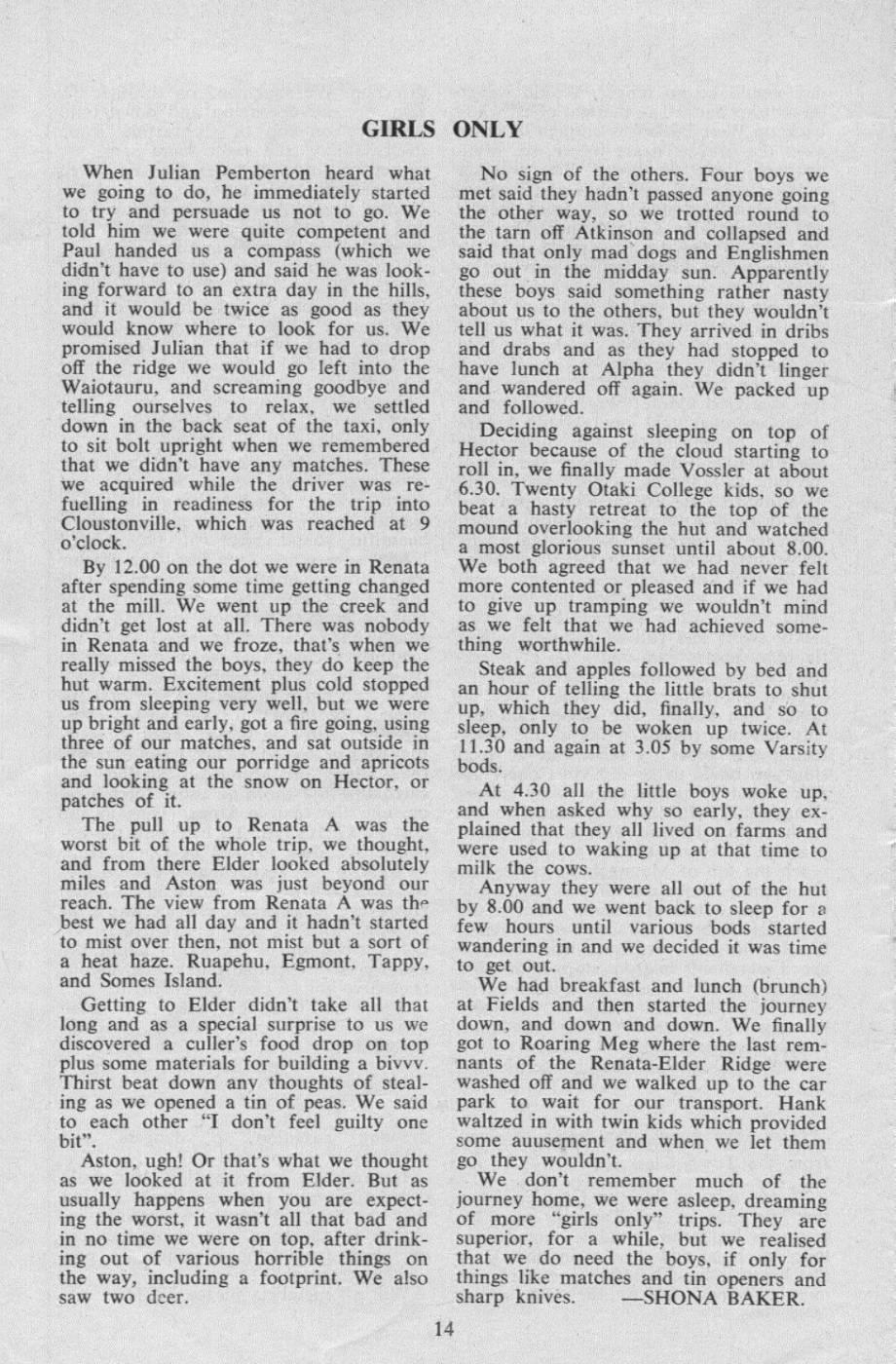 Scanned journal page 1 of 1: Girls Only