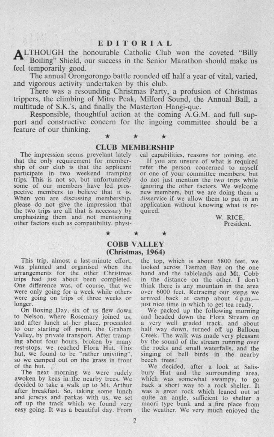 Scanned journal page 1 of 2: Cobb Valley (Christmas, 1964)