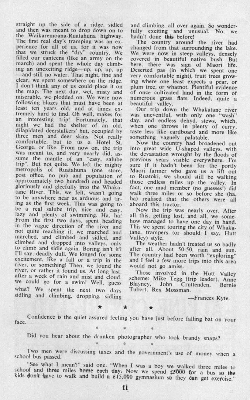 Scanned journal page 2 of 2: Urewera Christmas Trip (1964-65)