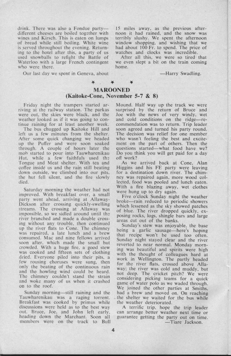Scanned journal page 1 of 1: Marooned (Kaitoke-Cone, November 5-7 & 8)