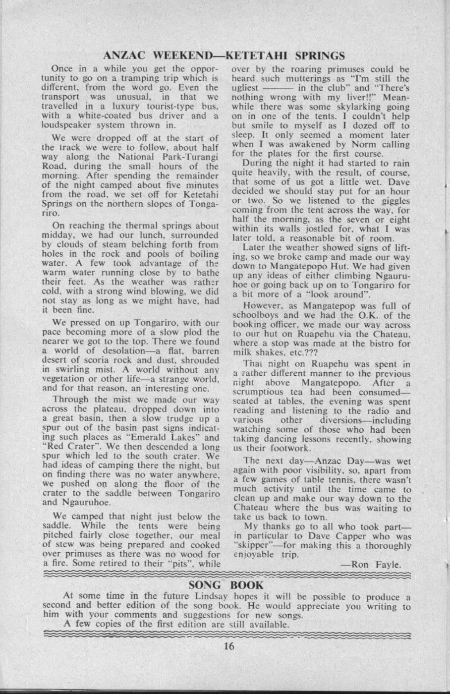 Scanned journal page 1 of 1: Anzac Weekend - Ketetahi Springs